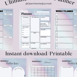 Ultimate 7 pages Christian/ Godly Daily planner, Monthly planner, weekly planner. PRINTABLE ONLY! Digital friendly! Edit on the go.